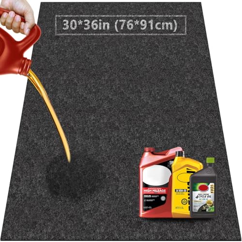 Oil Spill Mat for Garage Floor Under Car - 24x36 Inches Oil Splash Pad, Garage Driveway Oil Drip Mat, Oil Absorbent Mechanic Floor Mat for Motorcycle, Garage, Refrigerator, Golf Cart, Basement - color: Grey