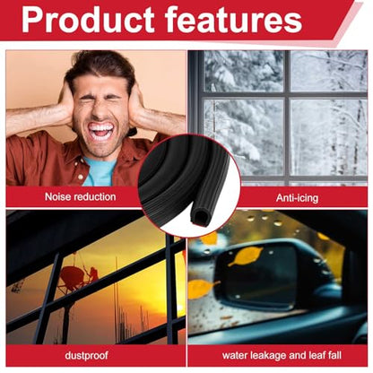 Pangda 26Ft D Shape Rubber Weather Stripping Foam Self-Adhesive EPDM Seal Strip for Noise Reduction Waterproof Dustproof for Cars Boats RVs Windows Doors (3/4" W x 3/4" H) - size: 26ft L, style: 3/4" W X 3/4" H