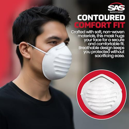 SAS Safety 2985 Non-toxic Dust Mask Box of 50 - size: 1-Pack