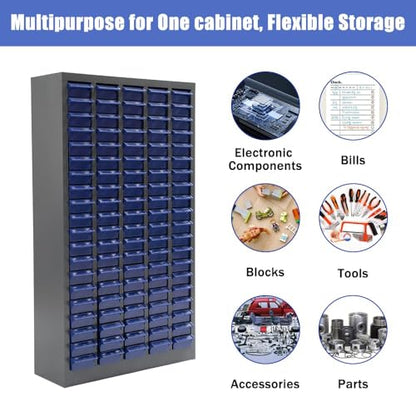 Yeeoy 100 Drawers Parts Cabinet Bolt and Nut Tool Storage Cabinet Part Cabinet Organization Shelves with ABS Material Drawer for Tool Hardware Storage, Grey - size: 100 Drawer