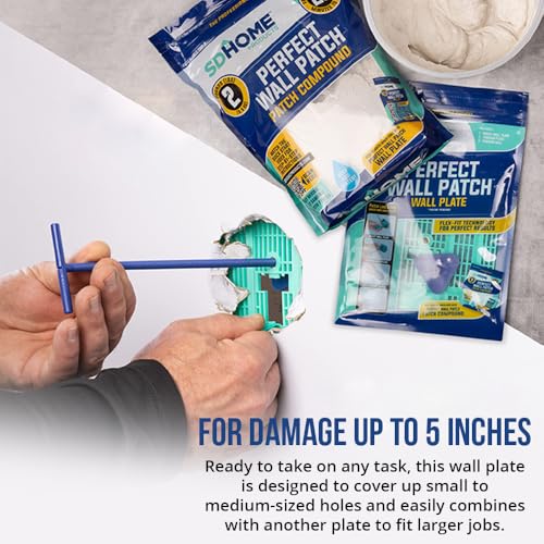 Wall Patch Repair Plate by SD Home, 3-Pack Drywall Backing Plates, 2-5” Hole Repair Patch, Easy & Quick DIY Patching - style: Wall Plate (3 Pack)