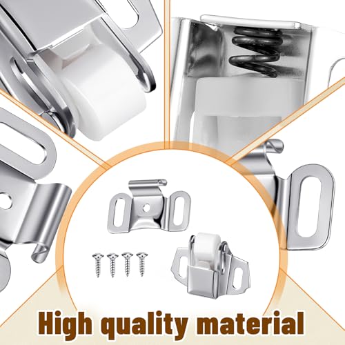 Shimeyao 1 Set Mailbox Replacement Roller Catch Latch with Screws Hardware Roller Wheel Spring Door Catch Latch for Cabinet Doors Rv Camper Kitchen