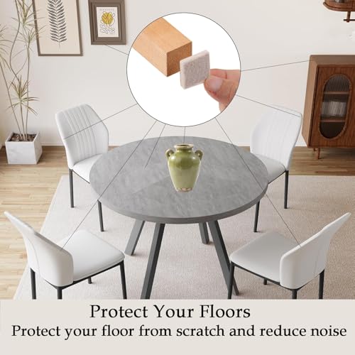 Fursafe&Q Felt Furniture Pads for Hardwood Floors - Self Adhesive Chair Felt Pad, Furniture Feet Floor Protectors, Furniture Sliders Protect from Nicks and dents, Anti Scratch 136 Pcs Beige Square - size: 136 Pcs Beige Square Pads