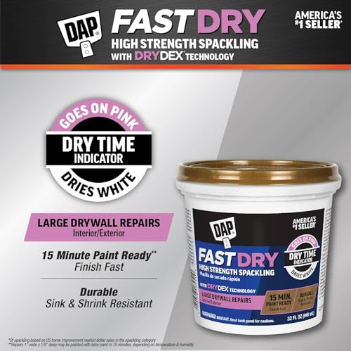 DAP Fast Dry High Strength Spackling with DryDex Technology, Pink/White, 32 oz (7079818451)