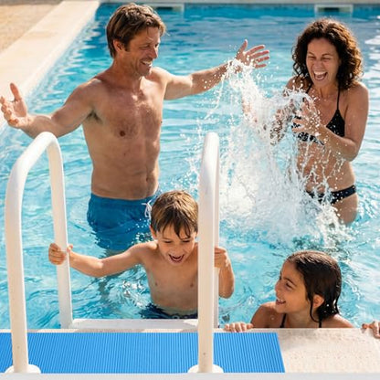 Breling 9" x 36" Swimming Pool Ladder Mat, Protective Pool Ladder Pad Step Mat with Non Slip Texture for Above Ground Swimming Steps Liners and Stairs(Vertical Striped) - size: 9" X 36", style: Vertical Striped