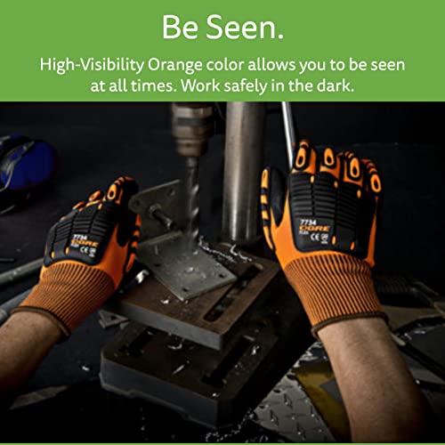 Cordova 7734 OGRE-Flex 13-Gauge Gloves,Hi-Vis Orange Polyester Shell,TPR Protectors,Nitrile Coating, Reinforced Thumb Crotch - size: Small (Pack of 1), style: 1-pack