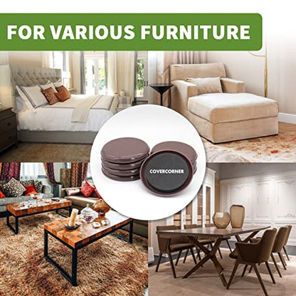 Furniture Sliders for Carpet 8 PCS - 4 3/4 inch Furniture Moving Slider Chair Legs Floors Protectors– Move Your Furniture Easy & Safely(for Carpet) Brown - size: 8 Pcs 4 3/4 Inch Brown