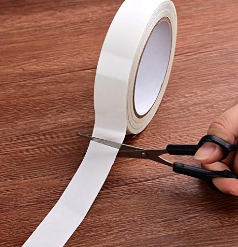 i frmmy Removable Clear Double Sided Sticky Tape- No Residue, Perfect for Gift Wrap, Woodworking- 1 inches x 20 Yards (2 Rolls) - size: 1 Inches x20 Yards (2 rolls)