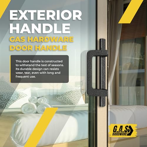 8.5" PGT Sliding Patio Glass Door Complete Handle Kit Set Replacement | Mortise Lock, Keepers, Screws, Latch Lever - 3-15/16" Hole Spacing - Fix and Repair Door Hardware - Bronze - color: Bronze