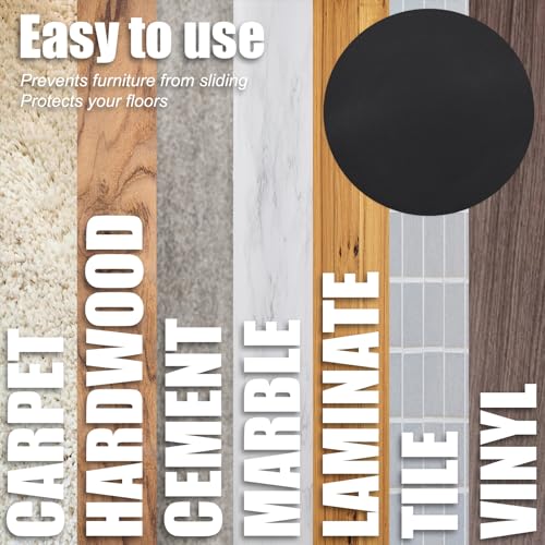 Non Skid Rubber Furniture Pads for Recliners, Furniture Grippers, Anti Slide Furniture Pads Hardwood Floor Protector for Keep Recliners and Swivel Chairs Stoppers (27.5 in-Solid Pad) - size: R-Black-S-27.5"
