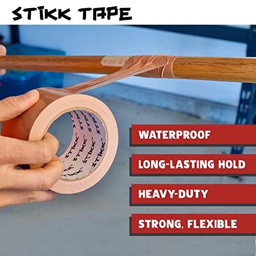 STIKK Duct Tape - Red Duck Tape - 3 inch x 25 Yards - Heavy Duty Tape for Repairs, Household Projects - for Commercial HVAC and Construction - Effective Heavy Duty Waterproof Duct Tape - color: Red