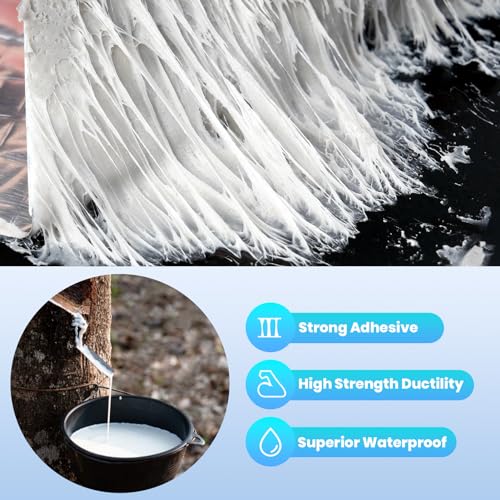 ADHES Upgrade Butyl Tape Waterproof Tape, 1.2mm Thick, 6 inch x 16 feet, Aluminum Foil Tape Butyl Sealant Tape for RV Repair, Window, Boat and Pipe Sealing, Glass & EDPM Rubber Roof Patching, Silver - size: 150mm x 5m