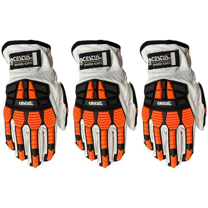 Cestus 3219, Goatskin Leather Impact Gloves, ANSI Cut A5 (1,3,6,12,60 Pairs) - size: X-Large, style: 3 Pairs