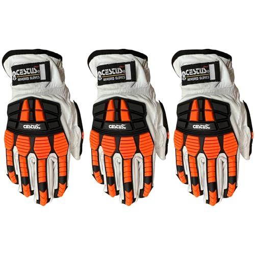 Cestus 3219, Goatskin Leather Impact Gloves, ANSI Cut A5 (1,3,6,12,60 Pairs) - size: X-Large, style: 3 Pairs