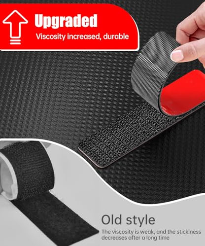 PHIXBEAR Hook and Loop Strips with Super Adhesive Heavy Duty, Heat Resistant Waterproof, Outdoor or Indoor Use, 16 Sets Black 0.98x3.94 Inch - size: 0.98x3.94 Inch（16 Sets）