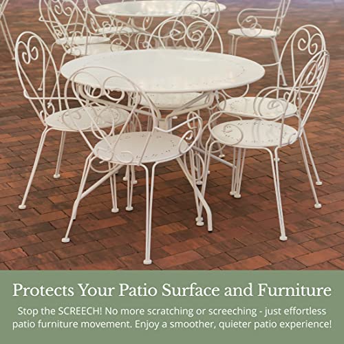 1-1/2" Deluxe Wrought Iron Chair Glides, Protect Your Outdoor Furniture, Chair Leg Floor Protectors, Floor Protector, Pack of 25, Black - size: Pack of 25