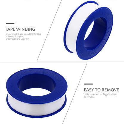 20pcs PTFE Thread Seal Tape, W:12mm L:10m Long,Thread Adhesive Plumbing Tape for Home Use