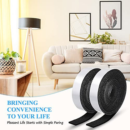 Zonon 4 Rolls 120 Inch Felt Strip with Adhesive Backing Felt Tapes Furniture Strip Rolls Self Stick Heavy Duty Polyester for Protecting Furniture and DIY Adhesive(Black,1 Inch) - color: Black, size: 1 Inch