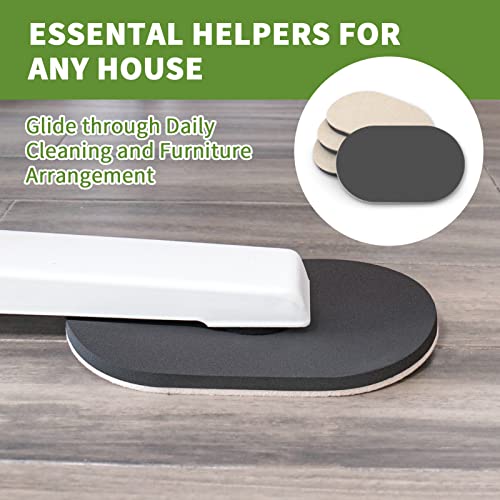 Furniture Sliders for Hardwood Floors 4 PCS - 9 1/2 inch Sliders for Moving Furniture – Felt Furniture Pads for Hardwood Floors - size: 4 PCS 9 1/2" Beige
