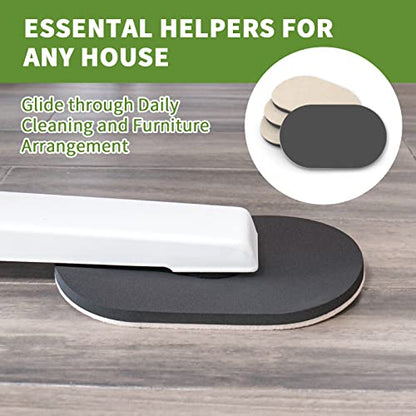 Furniture Sliders for Hardwood Floors 4 PCS - 9 1/2 inch Sliders for Moving Furniture – Felt Furniture Pads for Hardwood Floors - size: 4 PCS 9 1/2" Beige
