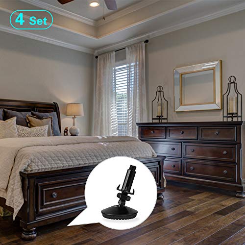 4 Set M10 Swivel Adjustable Leveling Feet, Heavy Duty Height Adjuster Furniture Leveler Foot with T Nut, Screw in Cabinet Table Chair Self Levelers Leg - 2" Base Dia & 2" Bolts Length - Black - style: Black Swivel Leg Levelers
