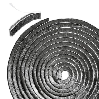 33FT Brush Weather Stripping, 0.35"W x 0.59"T High-Density Self-Adhesive Seal Strip for Doors and Glass Doors, Draft Blocker for Windproof, Dustproof, and Soundproof, Easy Cut & Install, Gray - size: 0.35"x0.59"