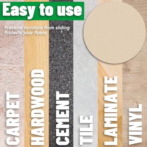 Round Recliner Floor Protector Recliner Pads Swivel Chairs Recliners Rug for Floor Circle Anti Slip Furniture Pads Rubber Non Skid Furniture Gripper Mats - size: R-Camel-S-27.5"
