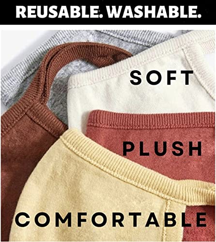 Cotton Face Masks - Made of Premium Organic Cotton, Reusable Washable Soft Cloth Face Masks 3/6 Pk - color: 3 Pack Summer Tones