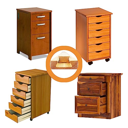 1 PCS Wooden Undermount Drawer Slides Classic Guide Center Mount Track 17.72 Inchs, Wood Drawer Glides Bottom Rails Replacement Kit