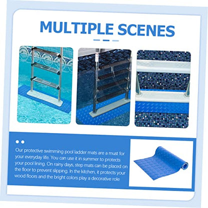 Cabilock Thickened Pool Ladder Mat Non-Slip Pool Step Mat Pool Ladder Protective for Safety