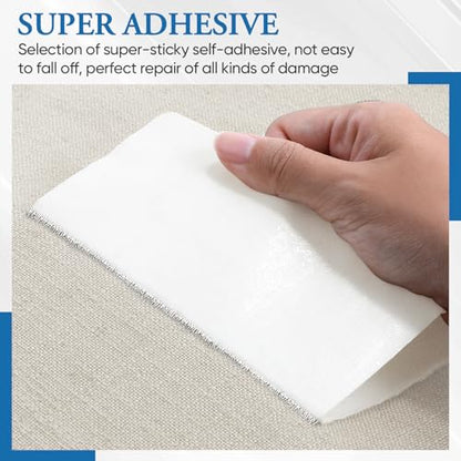 Canvas Patch 5.5 x 8 Inches 6Pcs Self-Adhesive Waterproof Canvas Patch Kit for Repairing Tents,Sofas,Boat Covers,Camping Chair,Awnings,Car Seats.（Beige） - color: Beige, size: 5.5"×8"