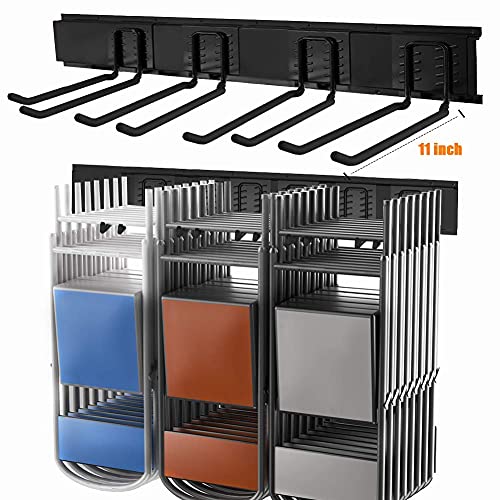 TORACK Tool Storage Rack, Heavy Duty Steel Garage Wall Mount Garden Tool Organizer for Ladders, Chairs, Shovels, Broom, Power tools (8-Pack 5.7"-11" Mixed Hooks, up to 800 lbs) - size: Metal Rack