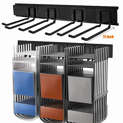 TORACK Tool Storage Rack, Heavy Duty Steel Garage Wall Mount Garden Tool Organizer for Ladders, Chairs, Shovels, Broom, Power tools (8-Pack 5.7"-11" Mixed Hooks, up to 800 lbs) - size: Metal Rack