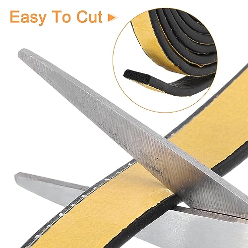 uxcell Weather Stripping 3/8" W x 1/8" T x 26ft L Adhesive Door Window Seal Strip Foam Seal Tape for Doors Window Insulation - size: 3/8"W x 1/8"T x 26ft L