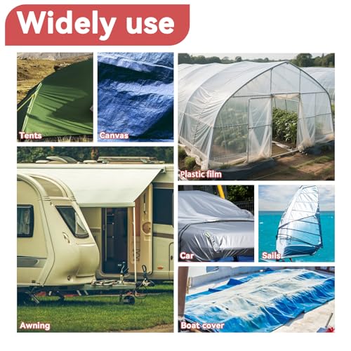 Birllaid RV Awning Repair Tape for Tent,Tarp, Boat Covers Repair Tape,RV Awning, Sail Tape, Tear Repair Patch Kit, Waterproof 5 Inch x 30FT - color: Clear, size: 5 Inch x 30FT