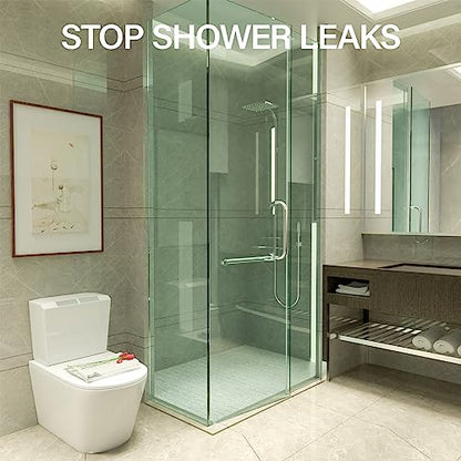 Yecaye 3 Pack 39" Frameless Shower Door Bottom Seal, 3/8" (10mm) Glass Seal Strip, Shower Door Sweep with Drip Rail, Stop Leaks and Create a Water Barrier - style: New Bottom-3/8"x39"