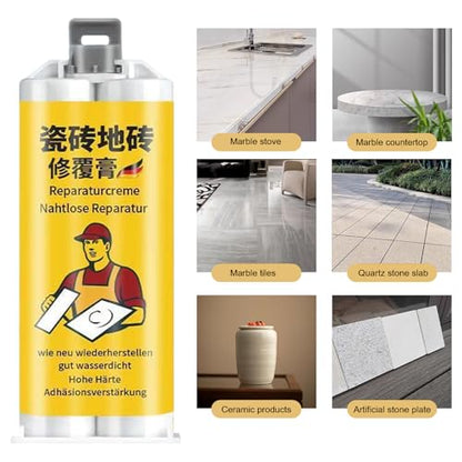 2026 Tile Crack Repair Paste Kit for Wall, Quartz Countertop & Ceramic Surfaces – Porcelain Granite Chip Filler, Grout Concrete Cement Crack Repair Agent