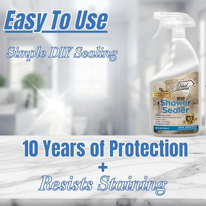 Natural Stone Shower Sealer Quart + Ultimate Grout Cleaner with Brush Quart (2-Pack) – Seals & Protects Showers, Deep Cleans Tile & Grout - style: Shower Sealer & Grout Cleaner