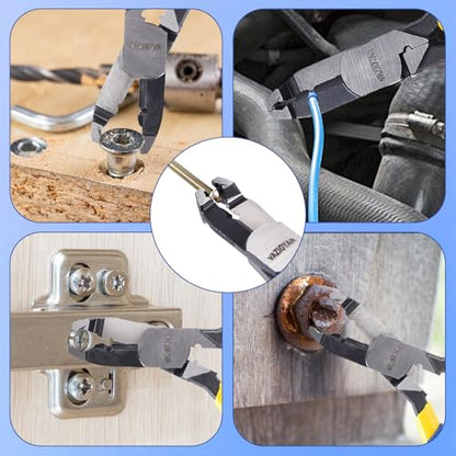 Multi-Function Screw Extractor Pliers, Non-Slip Screw Removal Tool, Extracts Stripped, Broken, Rusted Screws, Screw Pliers for Tightening, Loosening and Gripping Nuts and Bolts，Wire pliers