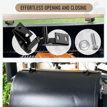 Lid Hinge Kit KIT0001 Use for Many Traeger Models, Traeger Lid Hinge Kit Includes 1 Left, 1 Right Hinges & Installation Hardware
