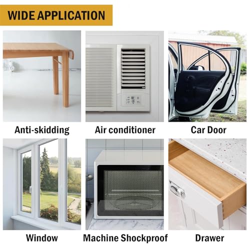 YoleShy Window Air Conditioner Foam Tape 2 Pcs 2 Inch Wide x 1 Inch Thick Weather Stripping Door Seal Strip for Insulation, Weatherstrip, Gap Blocker, Total 13 Feet Long(6.5ft x 2 Rolls), Black - style: 2in x 1in x 13FT/Black