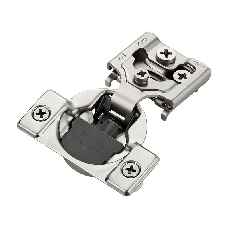 HOME EDIT 2 Pack 1 Pair 1/2 inch Overlay Soft Close Cabinet Hinges for Kitchen, Stainless Steel Three-Way Adjustable, Concealed Self-Closing Door Hinges - size: 1/2 inch Overlay