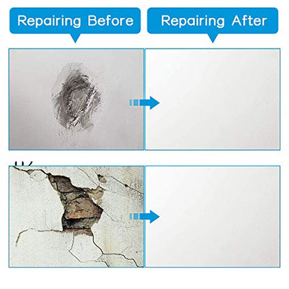 Drywall Repair Patch 6 Inch 6 Pack, Safe Mend Wall Repair Self Adhesive Fiberglass Wall Repair Patch Kit, Aluminum Metal Sheetrock Ceiling Dry Wall Patch (6"x 6") - color: 6*6 INCH
