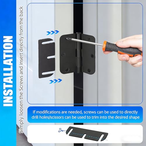 10 Pcs Door Hinge Shims,3.5 Inch Doors Hinge Shims Hinge Spacer for Repair Kit,Filling Gaps Align Prevents Air Leakage Sticking or Misaligned Doors,Can Be Trimmed,0.06 Inch Thick