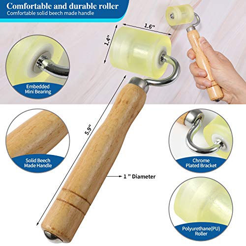 Wallpaper Smoothing Tool Kit with Felt Squeegee Seam Roller for Contact Paper Peel and Stick Wallpaper Car Wrap Vinyl Window Tint Glass Film - color: Upgrade Kit