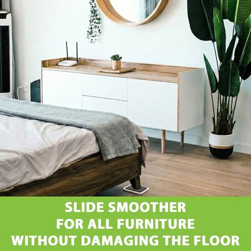 12 Pack Furniture Sliders for Carpet Hardwood Tile Heavy Moving, 4.7 Inch Movers Pads Protectors Large Gliders for Sofa Couch Bed Cabinet (Beige, 4.7") - size: 4.7"