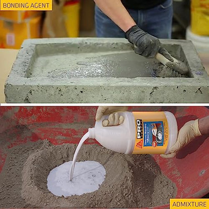 SIKA - SikaLatex R - Concrete Adhesive Glue, White - Admix for Portland-Cement Mortar/Concrete - Resistant to Freezing and thawing Damage - 1-Gallon (Pack of 2) - size: 128 Fl Oz (Pack of 2)