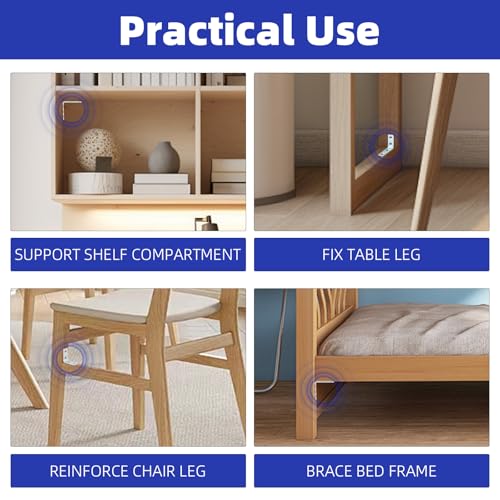 40 Pack L Bracket Corner Braces, Small Metal L Brackets for Wood, 1.5 inch Steel Joist Right Angle Brackets for Wood Shelves Chair Drawer Cabinet with Screws, Zinc Plated HOME MASTER HARDWARE - size: 1-1/2 inch Zinc-40Pack