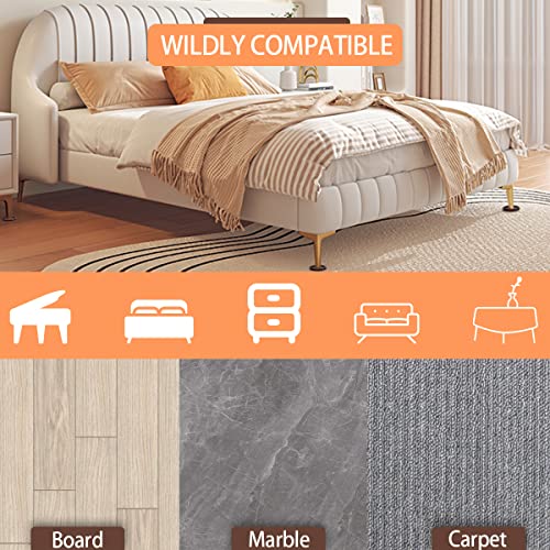 32Pcs 3.5in Furniture Coasters Non-Slip Bed Leg Pads Round Rubber Anti Sliding Caster Cups for Hardwood Floors Brown - size: 3.5in Brown 32Pcs