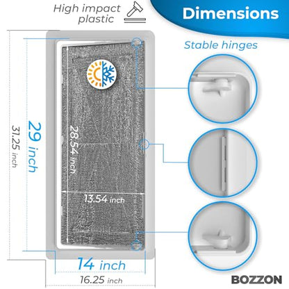 Access Panel for Drywall - 14 x 29 inch - Insulated - Wall Hole Cover - Access Door - Access Panel Drywall - Heavy Durable Plastic White - Wall Access Panel for Drywall - size: 14 x 29 Insulated